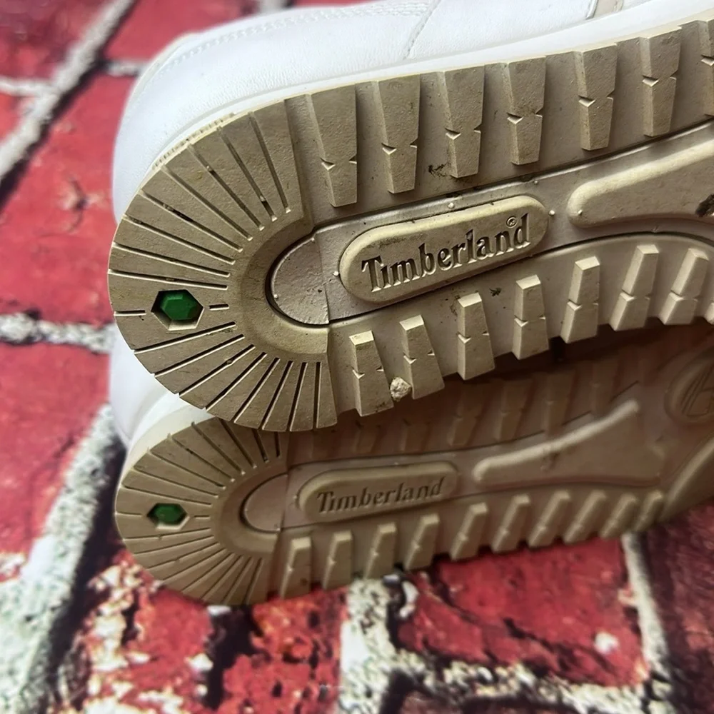 TIMBERLAND A23ZG Women Sneakers size 6.5/7 Grey Leather Low Top Lace Up Logo